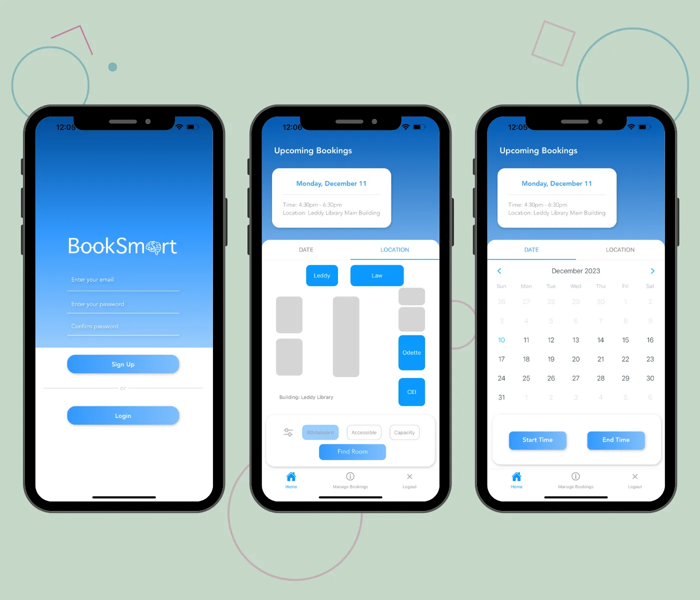 BookSmart room booking screenshot